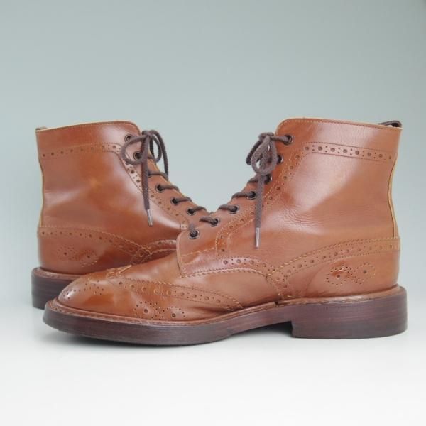 極上★トリッカーズ SIZE 8【★(英)ポールスミス別注/Paul Smith】カントリーブーツ/6178/茶/カーフ/Tricker's★c936