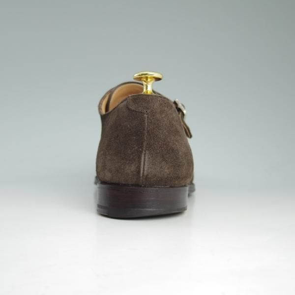 極上★クロケット&ジョーンズ 9E【★ラウンズ/LOWNDES】ダブルモンク/348ラスト/濃茶/スエード/Crockett&Jones★c938