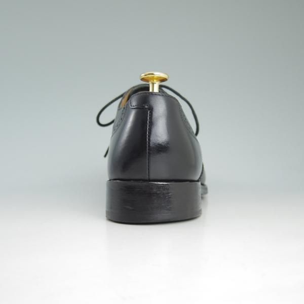 美品★(英)BARKER/バーカー 8G【★グッドイヤーウェルテッド製法】フルブローグ/黒/ウイングチップ/カーフ★c939