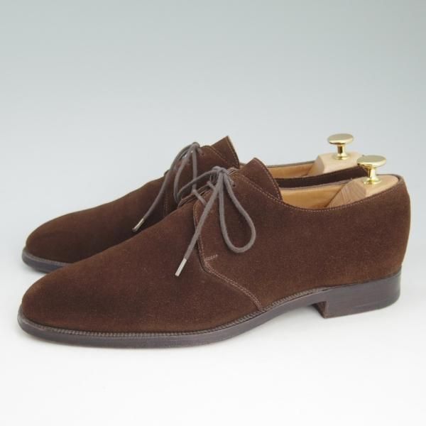 極上★クロケット&ジョーンズ 9E【★ロイドフットウェア別注/Lloyd Footwear】248ラスト/プレーントゥ/濃茶/スエード/Crockett&Jones★c940