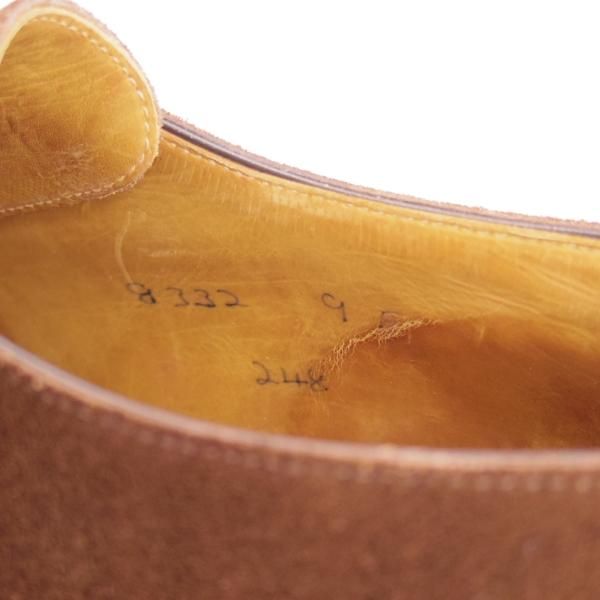 極上★クロケット&ジョーンズ 9E【★ロイドフットウェア別注/Lloyd Footwear】248ラスト/プレーントゥ/濃茶/スエード/Crockett&Jones★c940