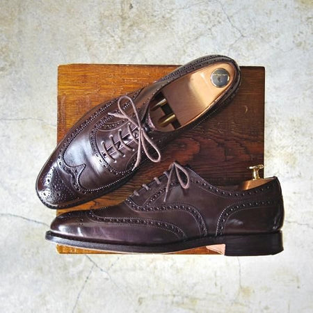 極上★チャーチ 70F/UK7【★チェットウィンド/CHETWYND/173ラスト/5都市ロゴ】EBONY/エボニー/カーフ/フルブローグ/Church's★c942