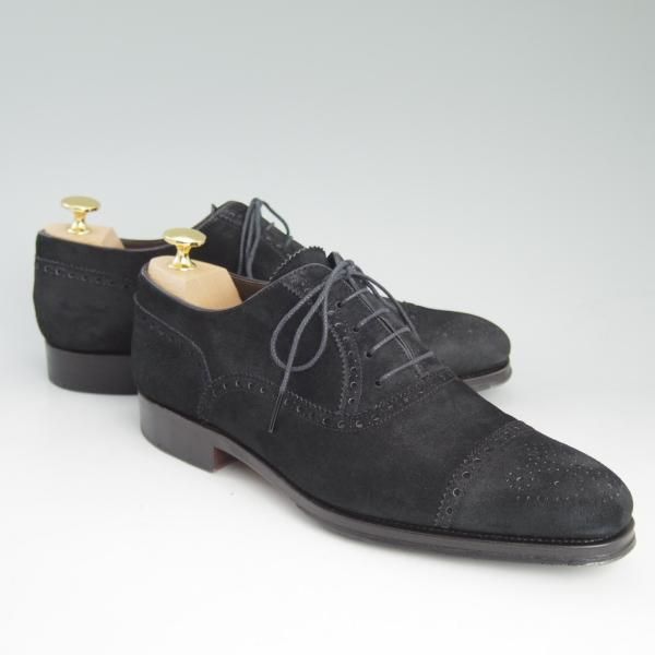 極上★(スペイン製)カルミナ SIZE 6.5【★伊勢丹取扱い/セミブローグ】ORIENTラスト/スエード/NEGRO/黒/80426/CARMINA★c944