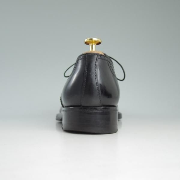 極上★(伊)ア・テストーニ SIZE 8【上級★ブラックラベル/Black Label/ブラックラピド製法】パンチドキャップトゥ/カーフ/a.testoni★c945