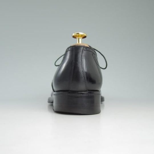 極上★(伊)ア・テストーニ SIZE 8【上級★ブラックラベル/Black Label/ブラックラピド製法】パンチドキャップトゥ/カーフ/a.testoni★c945