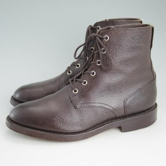 極美品★トリッカーズ SIZE 8.5【★カントリーブーツ/M7112】茶/プレーントゥ/ブーツ/グレインレザー/Tricker's★c946