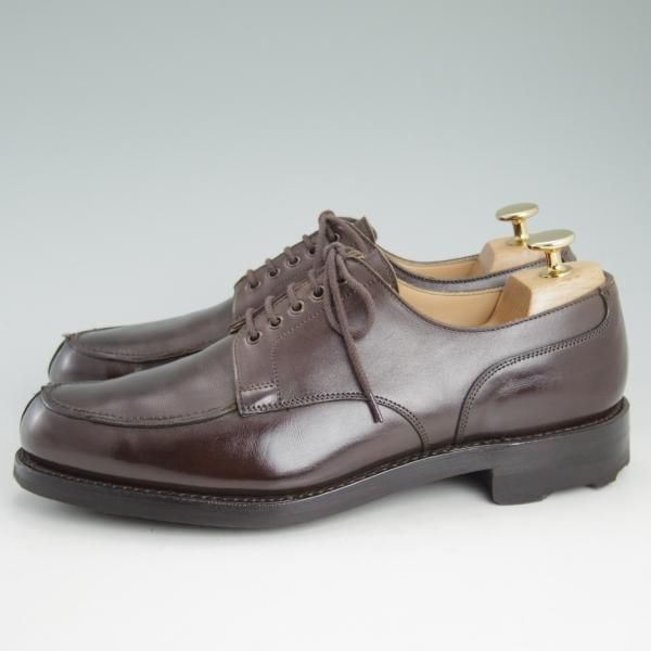 極美品★クロケット&ジョーンズ 6.5E【★リッジウェイソール仕様】WEXFORD/371ラスト/茶/WAX CALF/カーフ/Uチップ/Crockett&Jones★c955