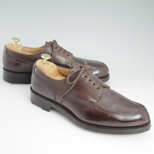 極美品★クロケット&ジョーンズ 6.5E【★リッジウェイソール仕様】WEXFORD/371ラスト/茶/WAX CALF/カーフ/Uチップ/Crockett&Jones★c955
