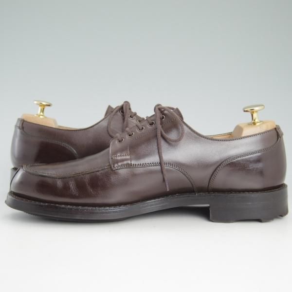 極美品★クロケット&ジョーンズ 6.5E【★リッジウェイソール仕様】WEXFORD/371ラスト/茶/WAX CALF/カーフ/Uチップ/Crockett&Jones★c955