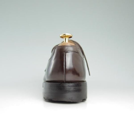 極美品★クロケット&ジョーンズ 6.5E【★リッジウェイソール仕様】WEXFORD/371ラスト/茶/WAX CALF/カーフ/Uチップ/Crockett&Jones★c955