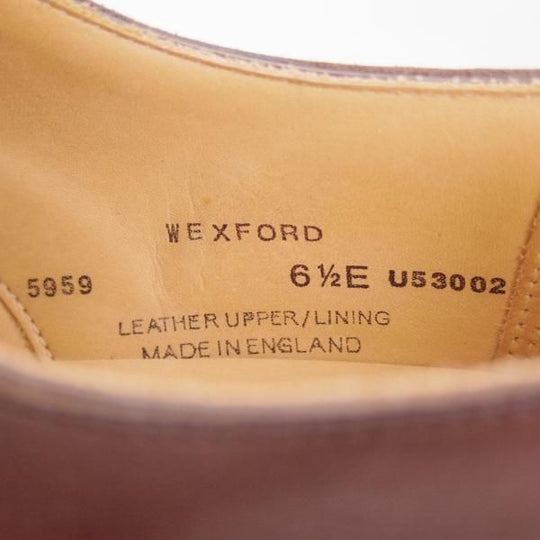 極美品★クロケット&ジョーンズ 6.5E【★リッジウェイソール仕様】WEXFORD/371ラスト/茶/WAX CALF/カーフ/Uチップ/Crockett&Jones★c955