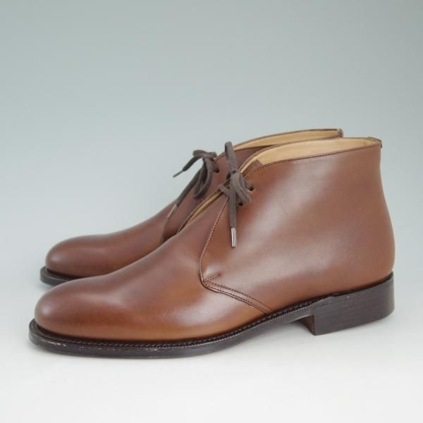 新品★チャーチ 55F/UK5.5【貴重★100ラスト/4都市ロゴ】チャッカブーツ/茶/カーフ/Church's★c963