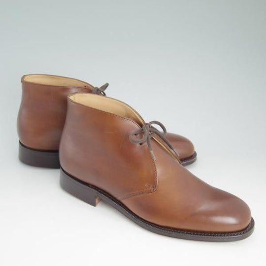 新品★チャーチ 55F/UK5.5【貴重★100ラスト/4都市ロゴ】チャッカブーツ/茶/カーフ/Church's★c963