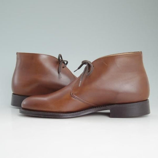 新品★チャーチ 55F/UK5.5【貴重★100ラスト/4都市ロゴ】チャッカブーツ/茶/カーフ/Church's★c963