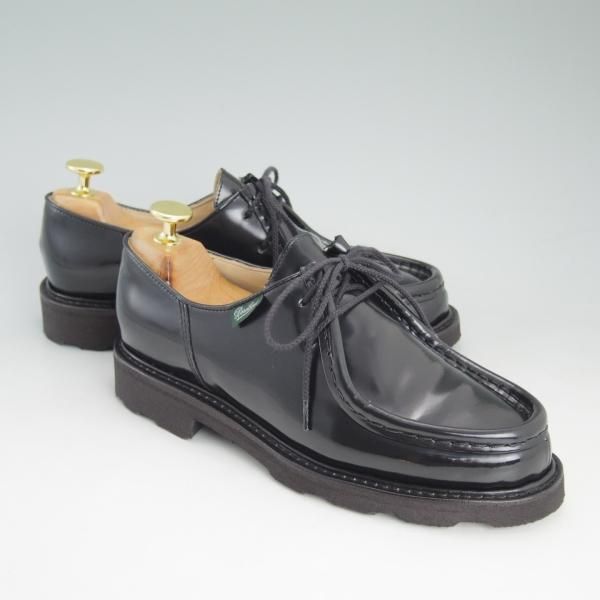 美品★パラブーツ(レディース) SIZE 3.5【貴重★ミカエル/MICHAEL】チロリアンシューズ/NOIR/GLOSS/グリフソール/Paraboot★c965