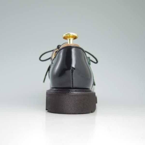 美品★パラブーツ(レディース) SIZE 3.5【貴重★ミカエル/MICHAEL】チロリアンシューズ/NOIR/GLOSS/グリフソール/Paraboot★c965