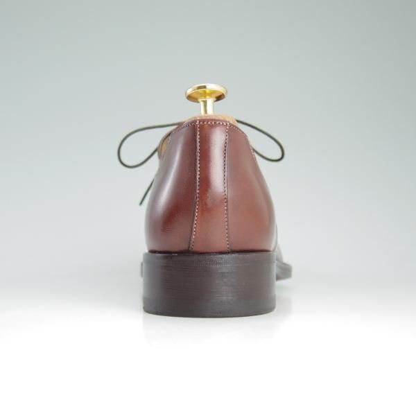 極美品★(伊)サントーニ SIZE 9.5【上級★ブラックラピド製法】Uチップ/赤茶/カーフ/SANTONI★c967