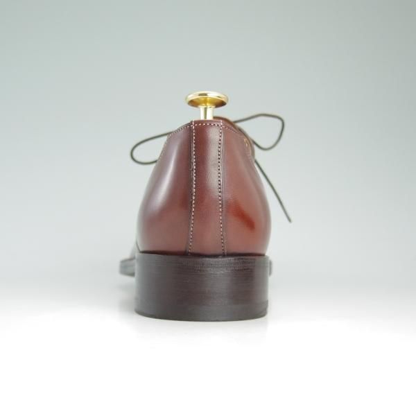 極美品★(伊)サントーニ SIZE 9.5【上級★ブラックラピド製法】Uチップ/赤茶/カーフ/SANTONI★c967