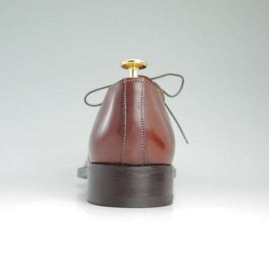 極美品★(伊)サントーニ SIZE 9.5【上級★ブラックラピド製法】Uチップ/赤茶/カーフ/SANTONI★c967