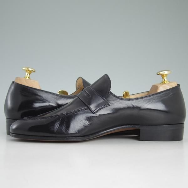 未使用★(伊)タニノクリスチー SIZE 5.5【★定価15万円以上/コインローファー/黒】カーフ/102872/men's/メンズ/TANINO CRISCI★c971