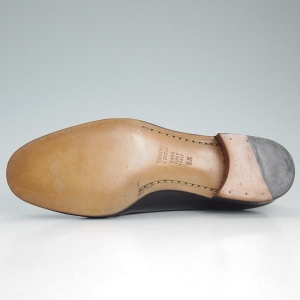 未使用★(伊)タニノクリスチー SIZE 5.5【★定価15万円以上/コインローファー/黒】カーフ/102872/men's/メンズ/TANINO CRISCI★c971