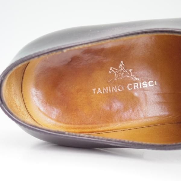 極上★(伊)タニノクリスチー SIZE 7.5【★定価15万円以上/ホールカット】131407/カーフ/黒/TANINO CRISCI★c972