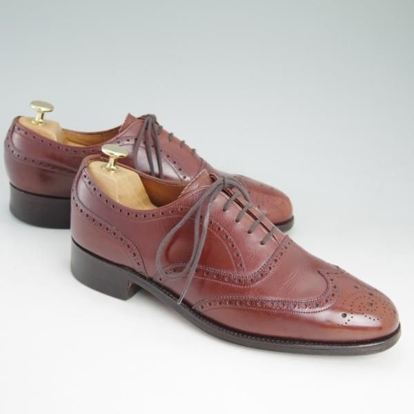 ★(英)チーニー製 US8D/UK7.5【貴重★米国ライン/ROYAL TWEED/チャーチ名義/CHURCH'S】プレーントゥ/ロイヤルツイード/カーフ/CHEANEY★c976