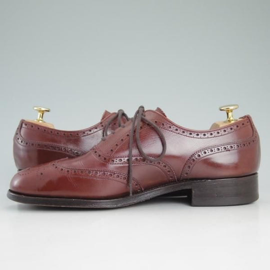 ★(英)チーニー製 US8D/UK7.5【貴重★米国ライン/ROYAL TWEED/チャーチ名義/CHURCH'S】プレーントゥ/ロイヤルツイード/カーフ/CHEANEY★c976