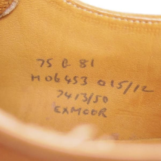 ほぼ未使用★チャーチ 75G/UK7.5【貴重★38ラスト/RANCH OXHIDE/3都市ロゴ/旧チャーチ】Exmoor/プレーントゥ/Church's★c977