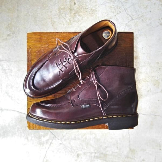 極上★パラブーツ SIZE 5.5【貴重★シャンルース/CHAMROUSSE/シャンボードのブーツタイプ】カフェ/Uチップ/リスレザー/Paraboot★c979