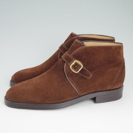 極上★(伊)タニノクリスチー SIZE 6.5【★ジョージブーツ/109681】茶/スエード/メンズ/men's/TANINO CRISCI★c981