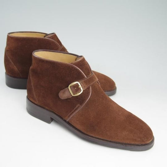 極上★(伊)タニノクリスチー SIZE 6.5【★ジョージブーツ/109681】茶/スエード/メンズ/men's/TANINO CRISCI★c981