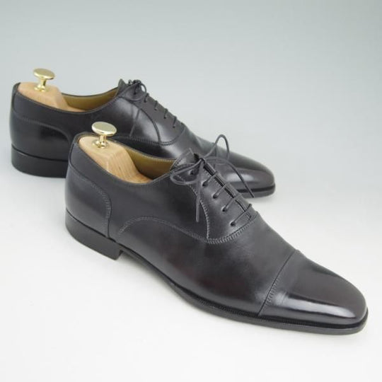 ★(伊)ステファノビ SIZE 7.5【★ストレートチップ】黒/カーフ/STEFANOBI★c984