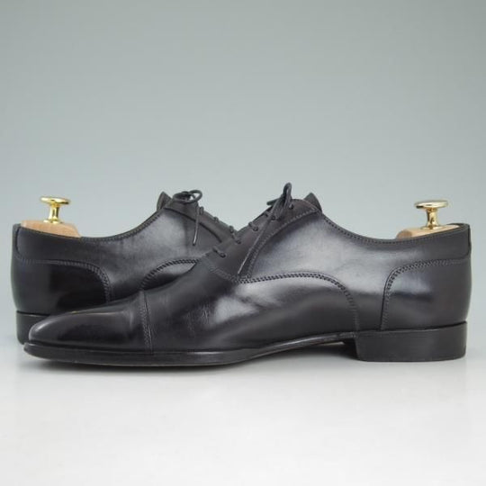 ★(伊)ステファノビ SIZE 7.5【★ストレートチップ】黒/カーフ/STEFANOBI★c984