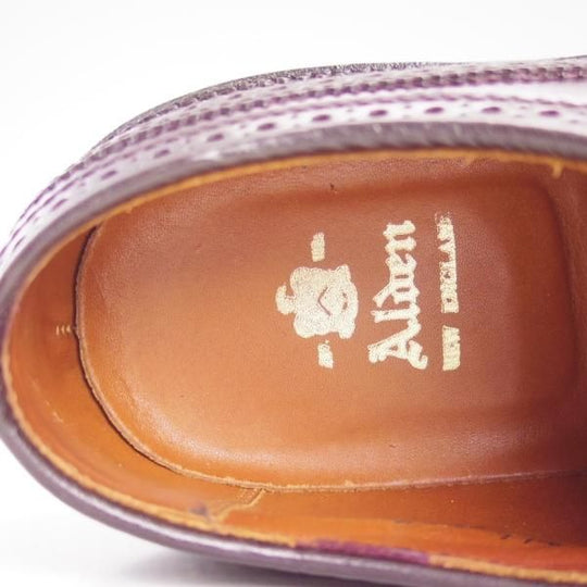 極美品★オールデン 6.5D【★コードバン仕様/975/ロングウイング】バリーラスト/バーガンディー/#8/フルブローグ/Alden★c985