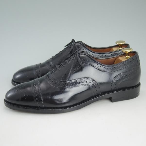 極上★(米)アレンエドモンズ 7E【定価￥75,900-★Strand/ストランド】セミブローグ/カーフ/黒/ALLEN EDMONDS★c988