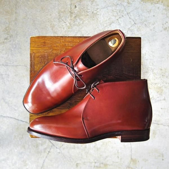 美品★(英)アルフレッドサージェント UK7【高額★(英)dunhill別注/ダンヒル】チャッカブーツ/サージェント/カーフ/Alfred Sargent★c992