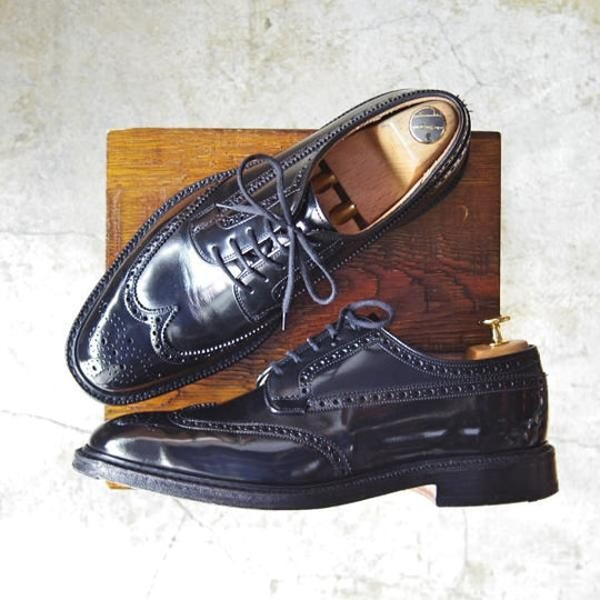 極美品★チャーチ 80F/UK8【★グラフトン/GRAFTON/173ラスト】ポリッシュドバインダーカーフ/4都市ロゴ/黒/フルブローグ/Church's★c994