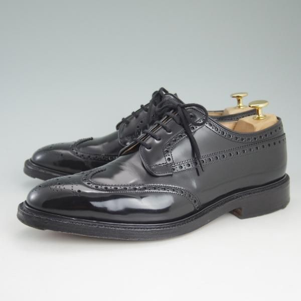 極美品★チャーチ 80F/UK8【★グラフトン/GRAFTON/173ラスト】ポリッシュドバインダーカーフ/4都市ロゴ/黒/フルブローグ/Church's★c994