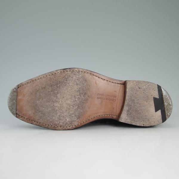 極美品★チャーチ 80F/UK8【★グラフトン/GRAFTON/173ラスト】ポリッシュドバインダーカーフ/4都市ロゴ/黒/フルブローグ/Church's★c994