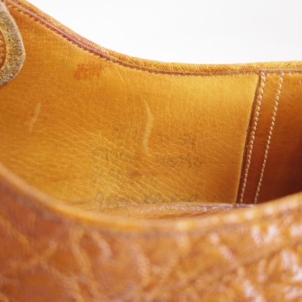 ★チャーチ 85D/UK8.5【極貴重★象革/GENUINE ELEPHANT/2都市ロゴ】旧チャーチ/プレーントゥ/Vフロント/ゾウ革/Church's★c996