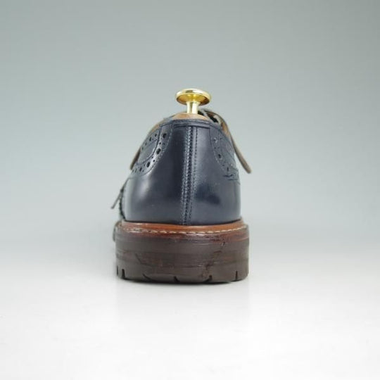 極上★トリッカーズ SIZE 7【★コマンドソール仕様/M7292】紺/ネイビー/カーフ/カントリー/短靴/フルブローグ/Tricker's★c997