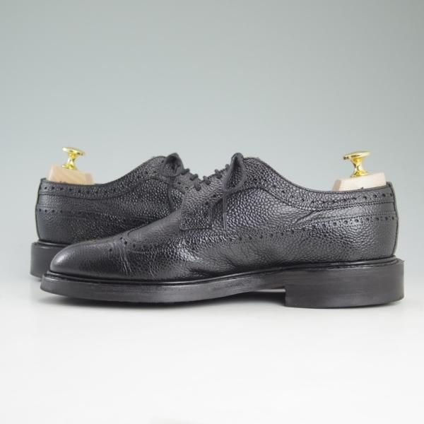 極美品★(英)CHEANEY/チーニー 7F【★ダイナイトソール仕様/1886ラスト】フルブローグ/黒/グレインレザー/ウイングチップ★d001