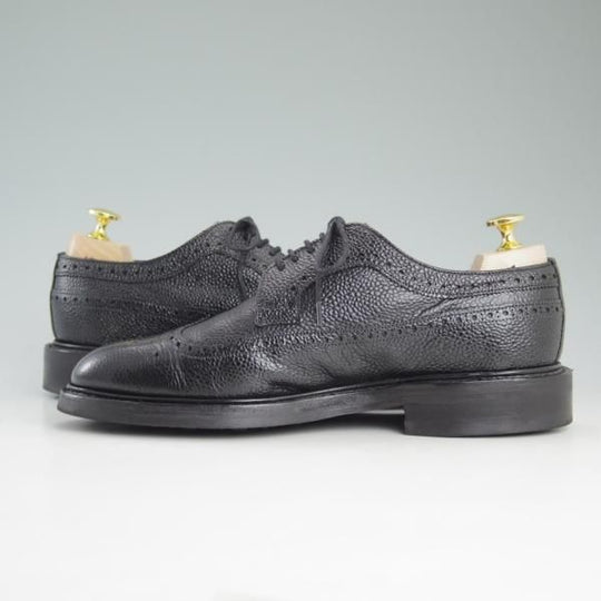 極美品★(英)CHEANEY/チーニー 7F【★ダイナイトソール仕様/1886ラスト】フルブローグ/黒/グレインレザー/ウイングチップ★d001