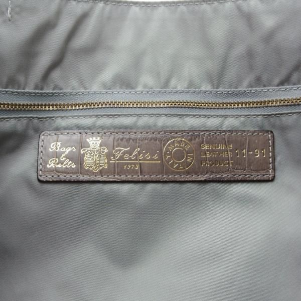 極上★フェリージ/Felisi【定価7.5万円★トートバッグ/11-91】レザー/クロコ型押し/トート バッグ/メンズ&レディース/ビジネス★N5246