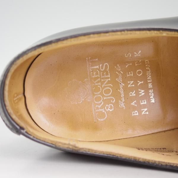 ★クロケット&ジョーンズ 6.5E【★バーニーズ ニューヨーク別注/BARNEYS NEWYORK】348ラスト/ストレートチップ/黒/Crockett&Jones★d011