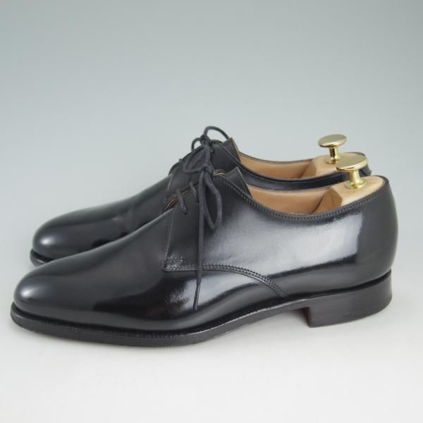 極美品★クロケット&ジョーンズ 6E【★(英)ポールスミス コレクション別注/Paul Smith】317ラスト/プレーントゥ/黒/Crockett&Jones★d012