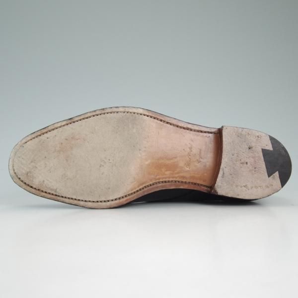 極美品★クロケット&ジョーンズ 6E【★(英)ポールスミス コレクション別注/Paul Smith】317ラスト/プレーントゥ/黒/Crockett&Jones★d012