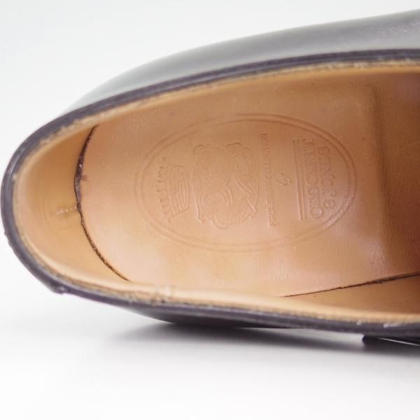極美品★クロケット&ジョーンズ 6E【★(英)ポールスミス コレクション別注/Paul Smith】317ラスト/プレーントゥ/黒/Crockett&Jones★d012