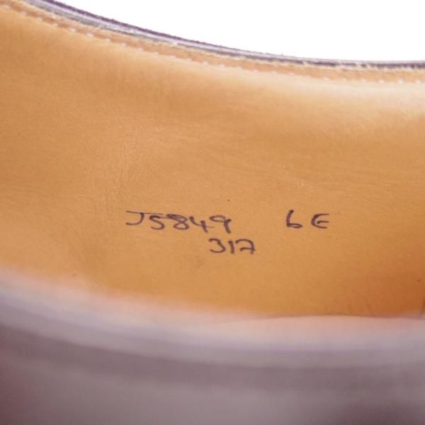 極美品★クロケット&ジョーンズ 6E【★(英)ポールスミス コレクション別注/Paul Smith】317ラスト/プレーントゥ/黒/Crockett&Jones★d012